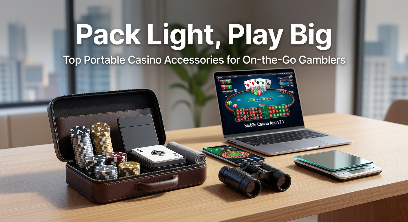 Tragbares Blackjack-Set mit Dealer-Schuh, Karten und Chips auf einem Hotelbett, perfekt für spontane Partien unterwegs